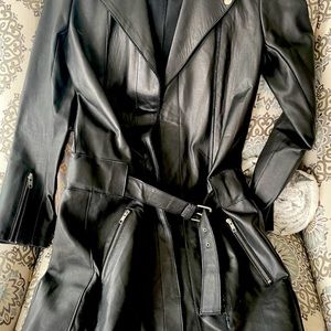 Maje genuine leather coat